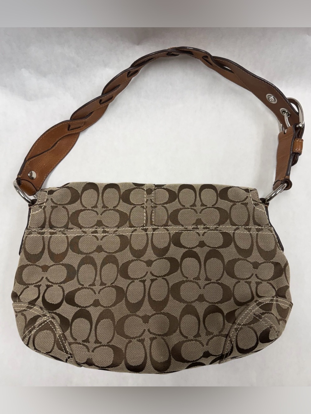COACH Y2K Vintage Soho Medium Buckle Flap Signature C Shoulder Bag 11862 - Picture 2 of 16